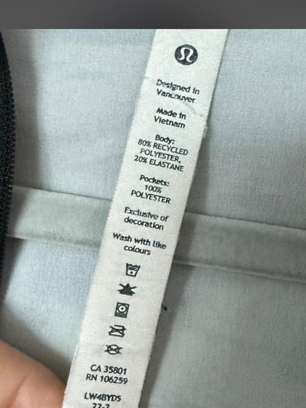 Lululemon Lightweight Printed Zip-Up Active Jacket - Green/Gray - Picture 5 of 7